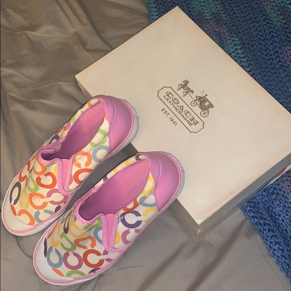 Worn once! Coach slip ons size 6! 🌸